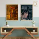 Vintage Wall Art - Digital Canvas - Bordered Glass Frames